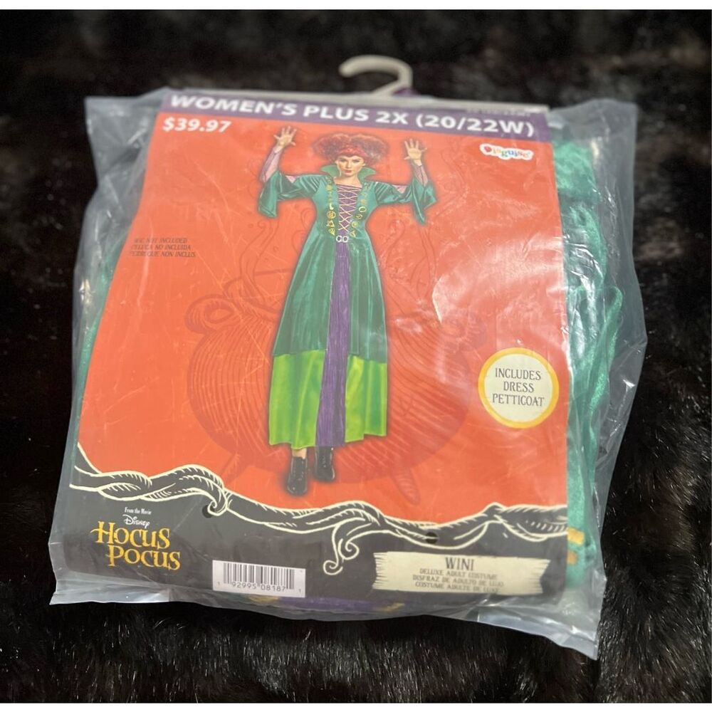 Halloween Size 2x Wini Sanderson  Adult Costume Disney Hocus Pocus, Disguise